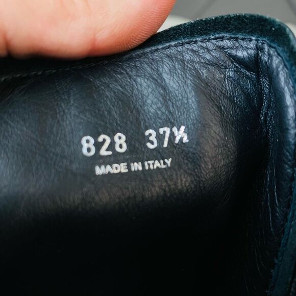 Prada Lug-Sole Tall Leather Combat Boots Size 7 (37.5) - Picture 10 of 15